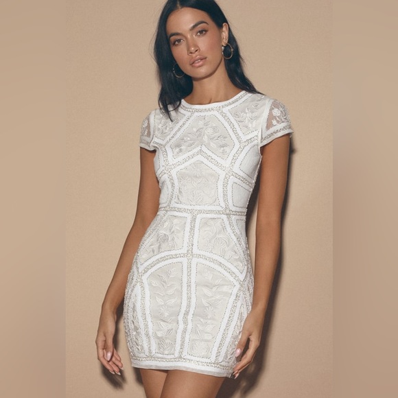 Lulus XL Embroidered Beaded Dress - Picture 1 of 4